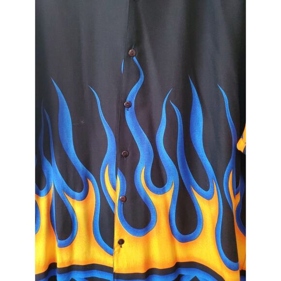 Wingo Shirt Mens XXLarge XXL Short Sleeve FLAMES - Picture 8 of 8